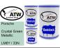 Preview: Porsche, Crystal Green Metallic, LM6Y / 33N: 500ml Lackdose + 500ml Klarlack + 250ml Härter - Set, von ATW Autoteile West.